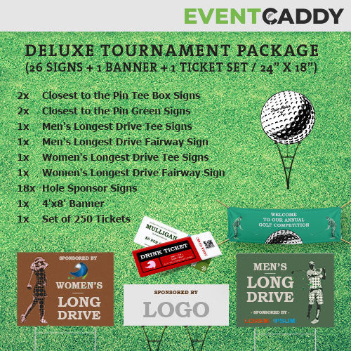 DELUXE TOURNEY PACKAGE Event Caddy Signs